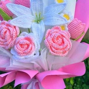 🎀Crochet Big Pastel Flowers Bouquet 🌷✨🎀