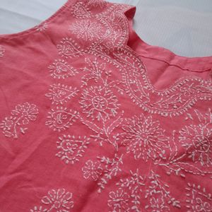 Chikankari Kurti Pant Set