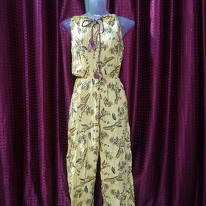 Yellow Printed Jumpsuit