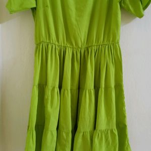 PlusS Green Solid A-line Dress.