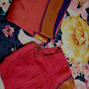 Women Silk Saree With Stitched Blouse