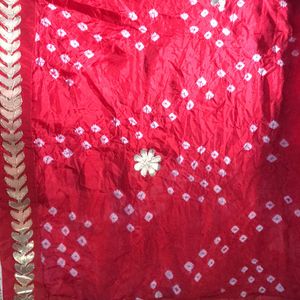 Red Bandhani Dupatta