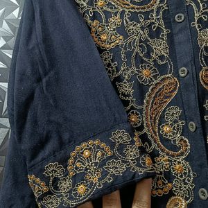 Black Embroidery Kurta