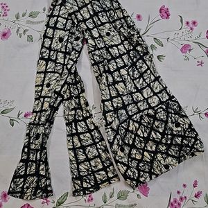 Black And White Chungidi Suit Set Pure Cotton