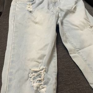 Kraus Jeans In Light Blue - Ripped