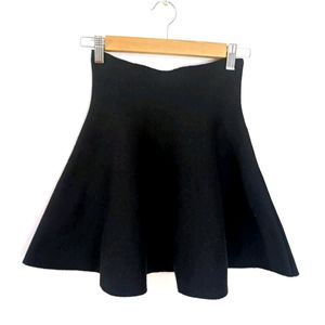 Imported Black Flare Mini Skirt