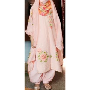 Straight Kurta With Afghani Salwar And Dupatta