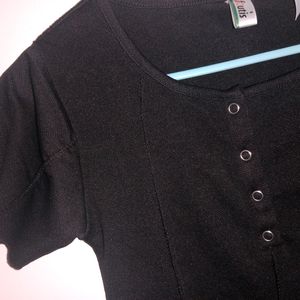 Button Up Inverted Stitch Top