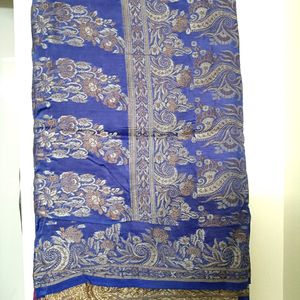 Silk Embroidered Saree With Stitched Blouse