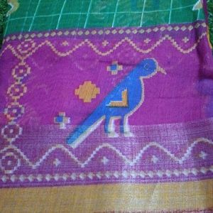 Chanderi Cotton Saree With Blouse