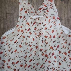 Floral Top With Stylized Back