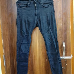 High Rise Light Fade Skinny Black Jeans