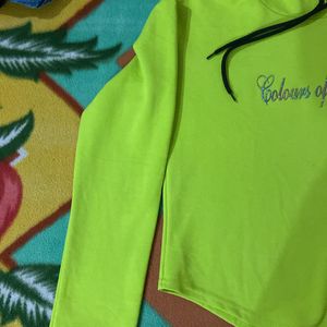 Neon Color Hoodie Top For Women💚💛