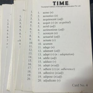 Vocabulary Cards