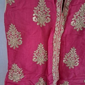 pink chudidar dress