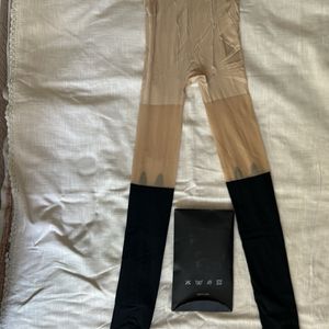 Shein Skin & Black Designer Full Length Socks