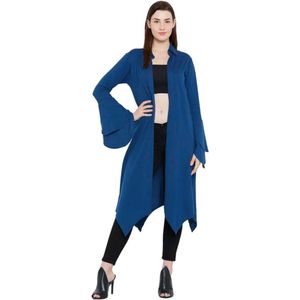 Royal Blue Colour Bell Sleeve Shrug