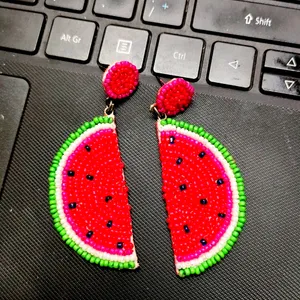 Handmade Watermelon Earrings.