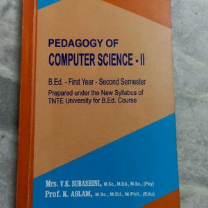 B. Ed Book Pedagogy Of Computer Science 😍