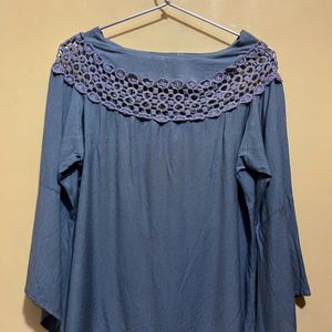 Beautiful Embroidery Top With Boat Neck