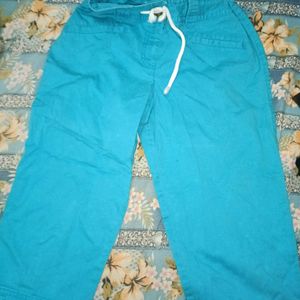 Capri Knee Length Light Blue (Mid Waist)🩵