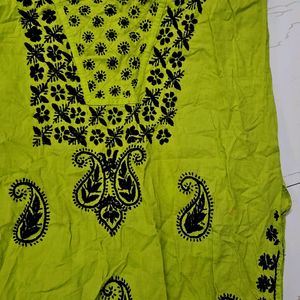 Green And Black Kurta