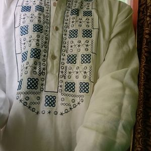 Stretchable  Embroidery kurta For Men