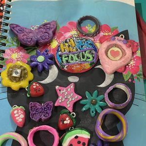 Polymer Clay Charms And Rings