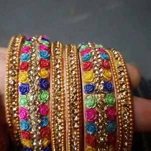 Floral Multi Colour Bangles