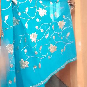 Blue Colour Saree