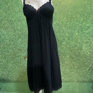 Black Color Cotton Dress