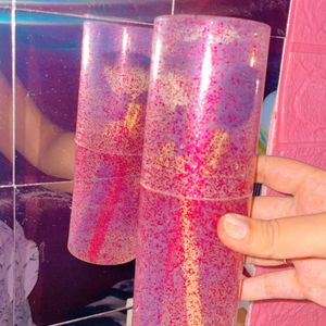 Glitter Pink Makeup Brush Holder🎀🩷