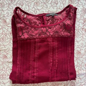 Maroon Madame Top Size (L)