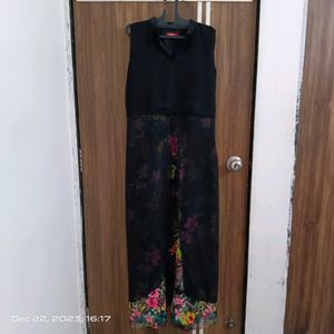 🛍️@₹129 Antheno Black Maxi Dress