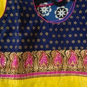 Churidar With Yellow Pant And Dupatta