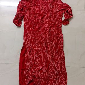 New Red Colour Cotton Kurti ❤️