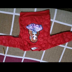 Red Barbie Print Sweatshirt For 3-4 Years Old Girl