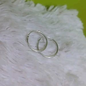 Pure Silver Plain Hoop