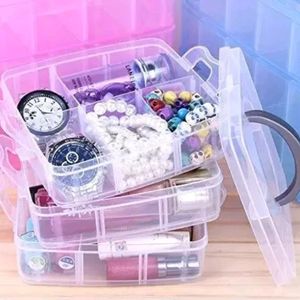 3 Layer 18 Grids Storage Plastic Box