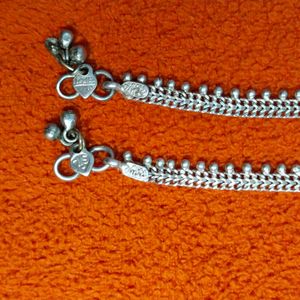 Pure Silver Anklet(Payal);With Hallmark