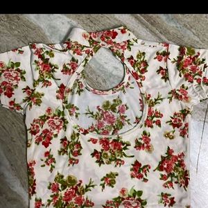 Backless Floral Top For Women