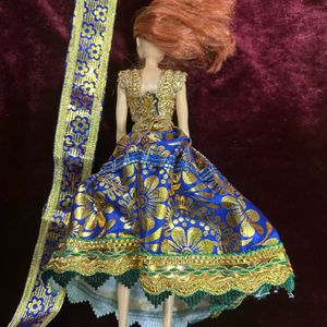 Barbie Dolls Lehanga (doll Not Include)