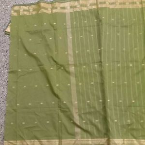 Olive Green Saree