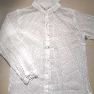 White Transparent Shirt For Women