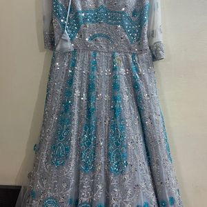 Price Drop  New Pretty Grey And Blue Gown