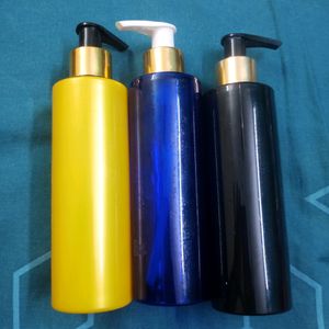 SLIM UPCYCLED PUSH AND DISPENSE BOTTLES -3 COLOURS