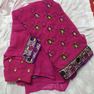 Wedding Saree,With Stitched Blouse