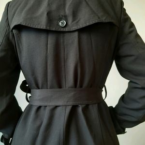 RENOMA BLACK TRENCH COAT