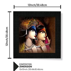 Radha Krishna Decor Wall Frame-Digital Paint