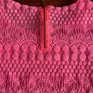 Neon Pink Lace Top